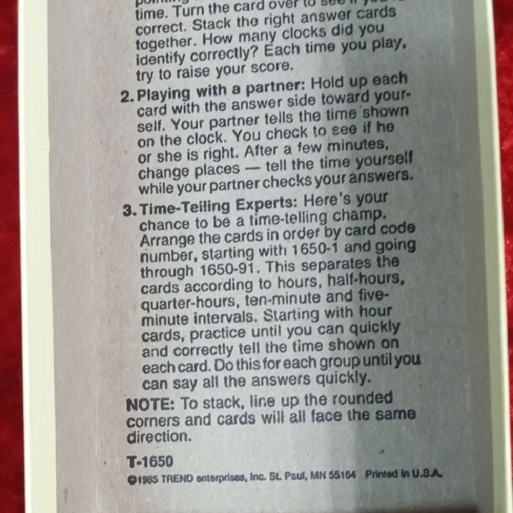 Trend Telling Time Flash Cards - Picture 7 of 7
